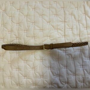 Dynamite Brown Leather Braided Belt